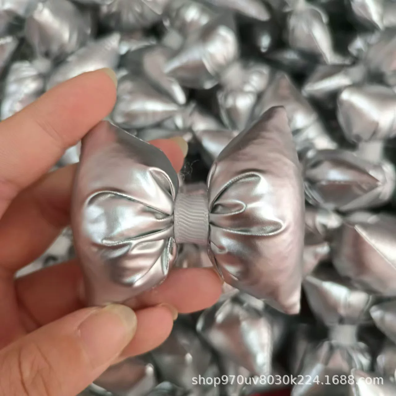 Новый 7cm бант аксессуары аксессуары для одежды полуфабрикаты хлопчатобумажная серебряная сумка обувь кожаные украшения оптом