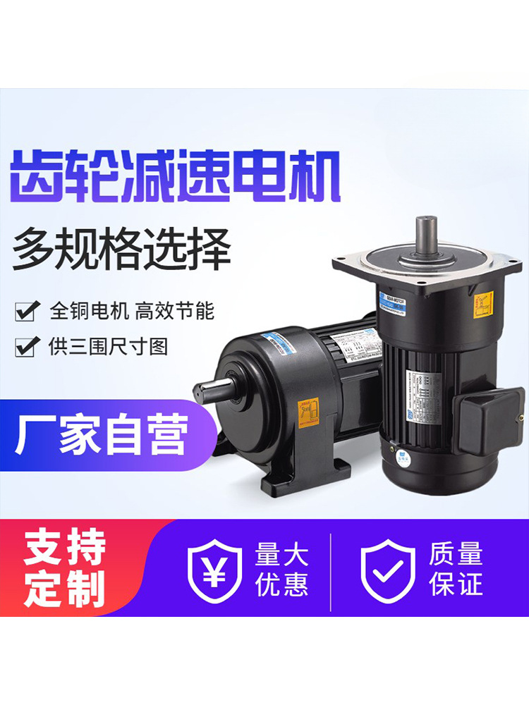 工厂DYG东洋小型交流齿轮减速电机三相立式380V正反转220V750W