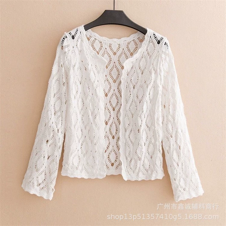 Женская пляжная накидка с длинным рукавом, one size (длина 65 см), защита от солнца, лёгкая