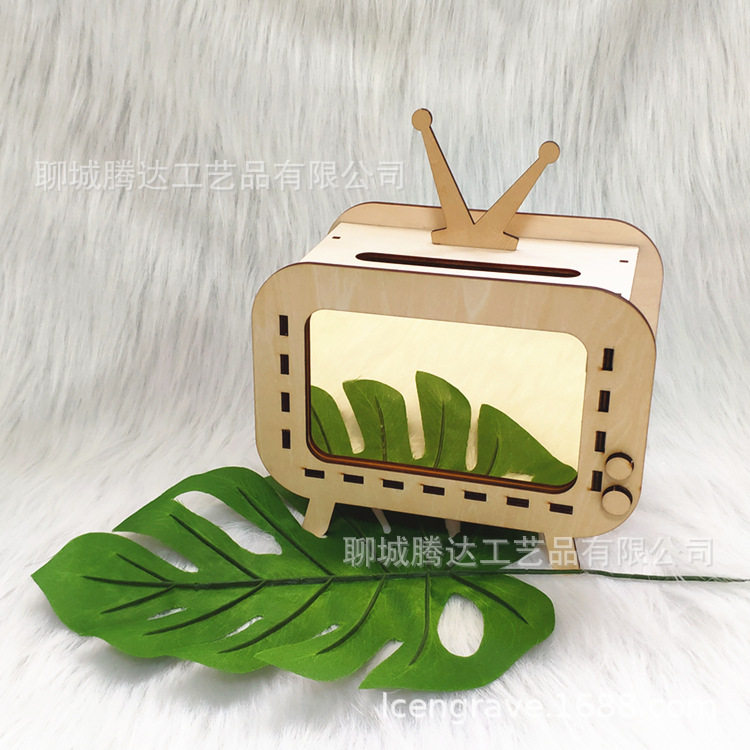 식료품 유럽 스타일 티슈 상자 나무 DIY 손으로 접합 된 나무 TV 티슈 상자 홈 귀여운 장식품