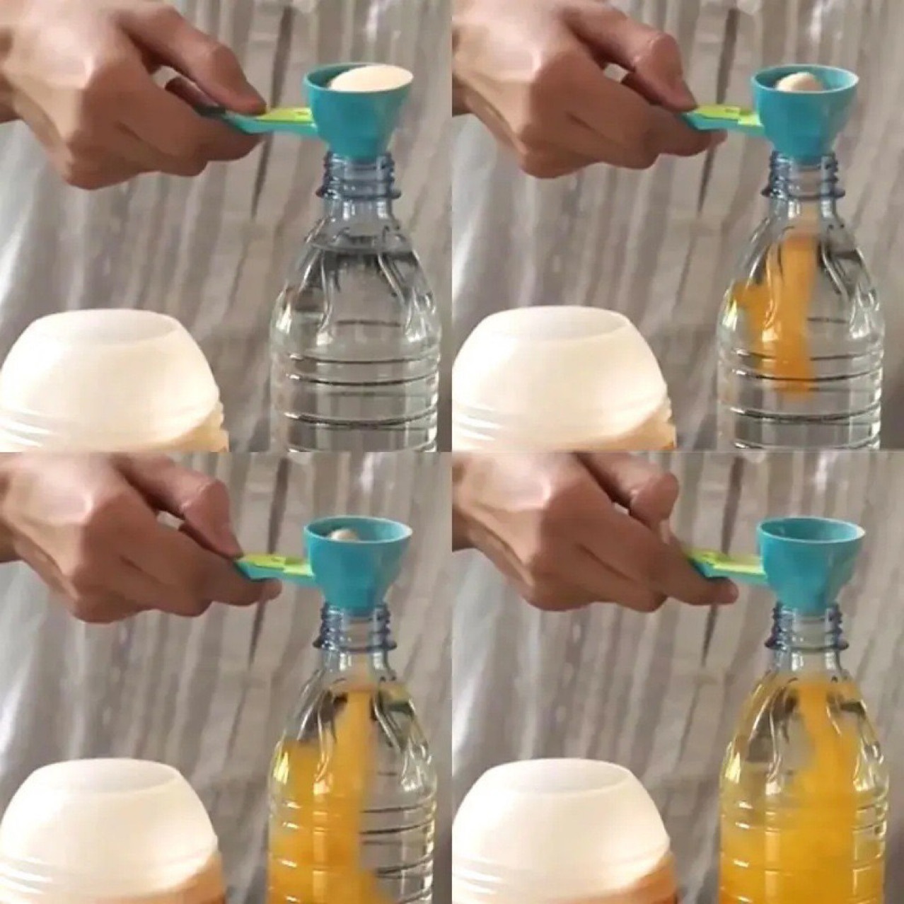 Nuevo producto Mess Free Measuring Funnel Creativo de proteínas en polvo cuchara deslizante embudo