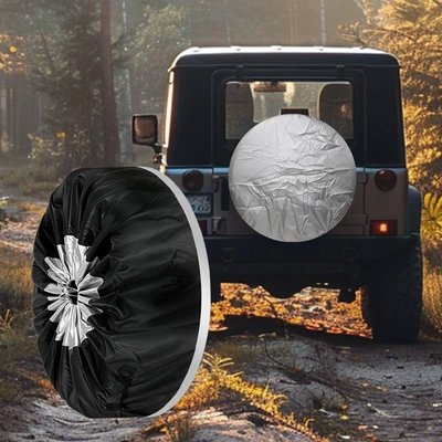 Spare wheel cover: Taffeta Tire Cover Car Spare