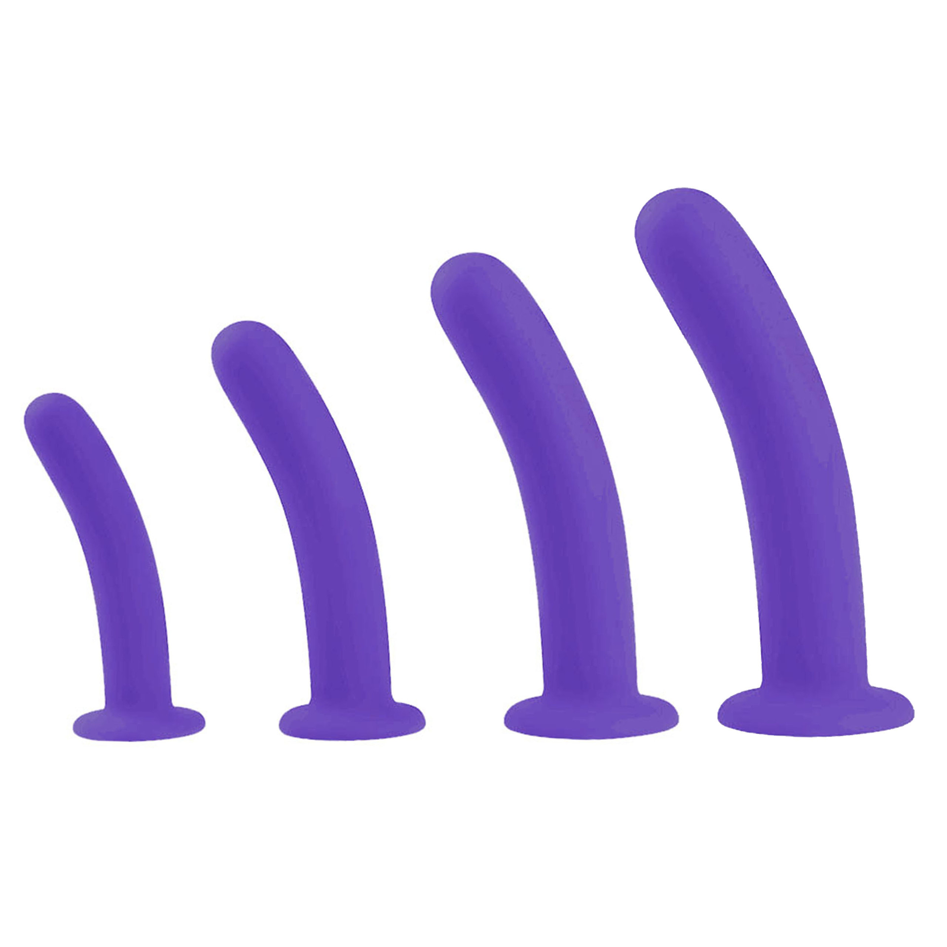 Conjunto de 3 plugs anales de silicona, alargados, para adultos