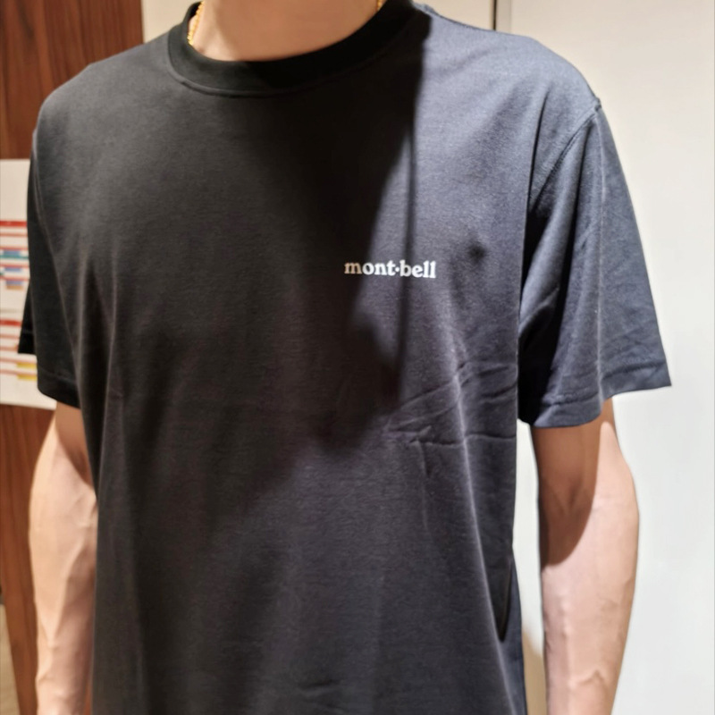 Japanese-Style Mon Basic Model Small Logo Print Outdoor Running Cycling Breathable Quick-Dry Sports Unisex Short-Sleeve T-Shirt Japanese-Style Mon Basic Model Small Logo Print Outdoor Running Cycling Breathable Quick-Dry Sports Unisex Short-Sleeve T-Shirt