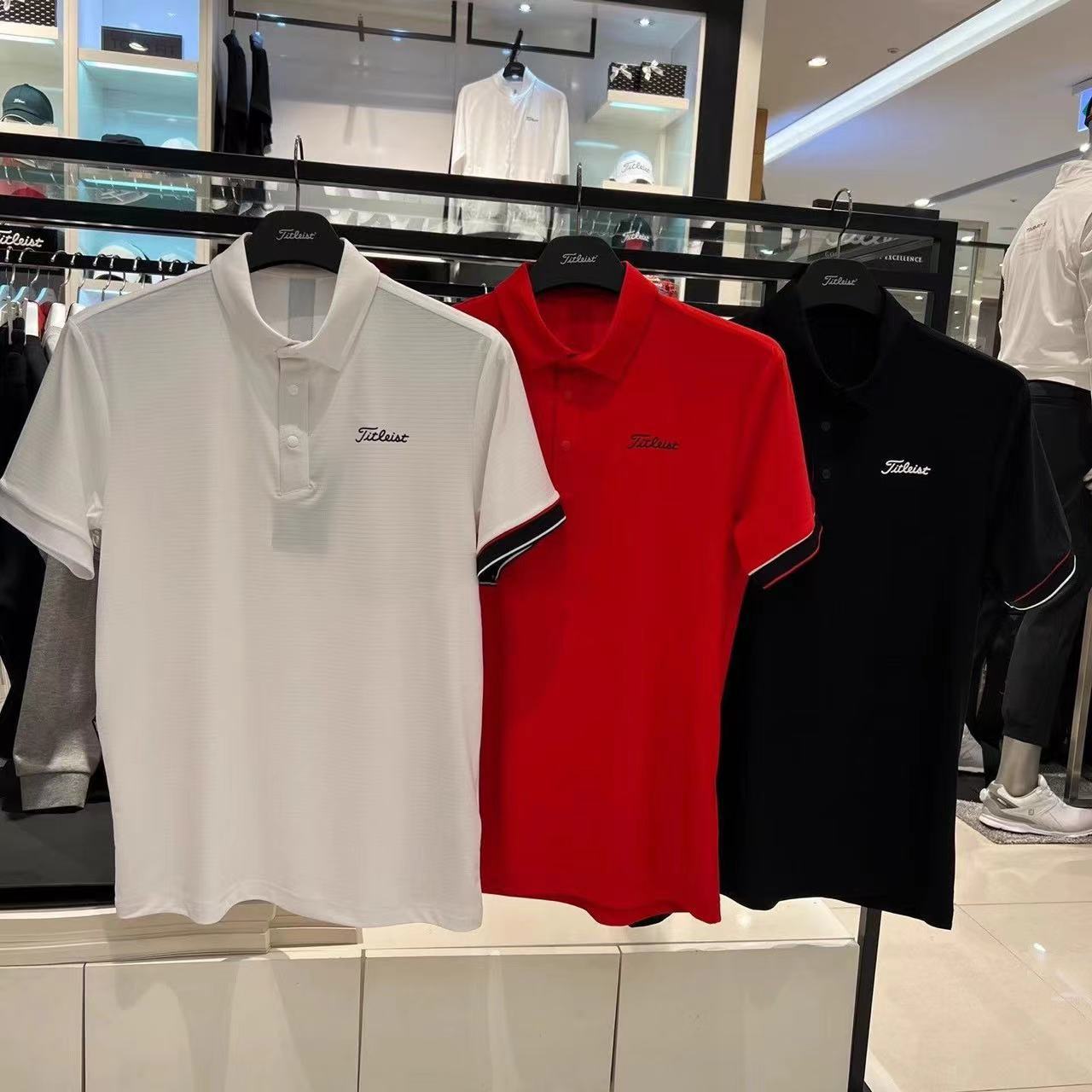 New Original Single Golf Clothing Men's Lapel Multi-Color T-Shirt Golf Sports Versatile Top Summer Short-Sleeved