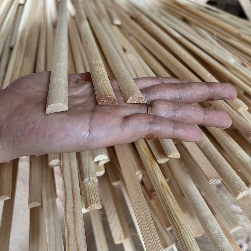 Источник линии из массива дерева Оптовая продажа полукруглой формы деревянной проволоки