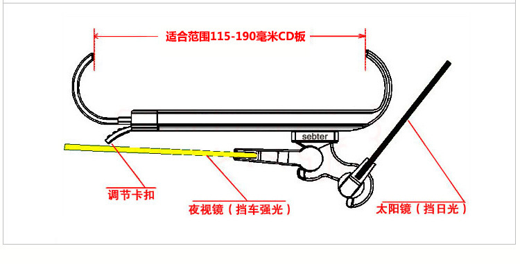 Car Anti-High Beam Night Vision Artifact Anti-Glare Sun Visor Nemesis Car Dazzling Day and Night Driver's Goggles