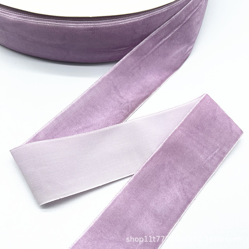 2.7 Métro / paquete de terciopelo de 38 mm boda hecha a mano cinta embalaje de regalo arco DIY decoración de fiesta Santa