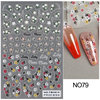 Nail stickers, fuchsia fake nails, adhesive plant lamp for nails, suitable for import, new collection, flowered