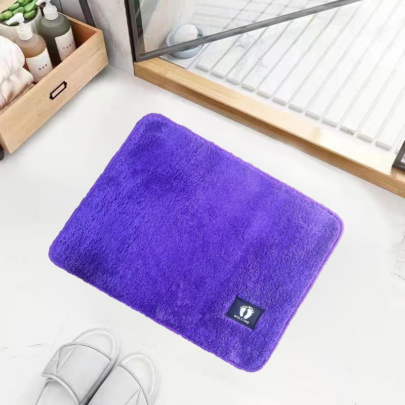 Toalla de suelo antideslizante de lana de coral al por mayor 40*60 casa de familia baño baño alfombra de baño toalla de suelo de comercio exterior absorbente personalizado