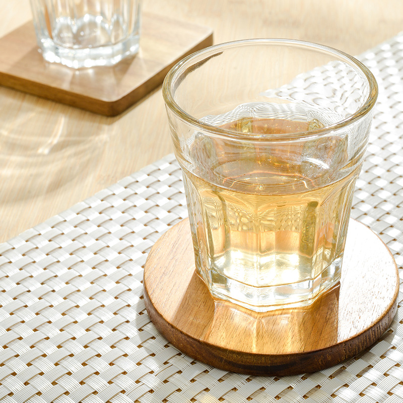 De estilo japonés aislamiento de madera de acacia montaña estera de madera anti-escaldado taza de té de madera sólida taza creativa Kung Fu taza de té titular de la estera
