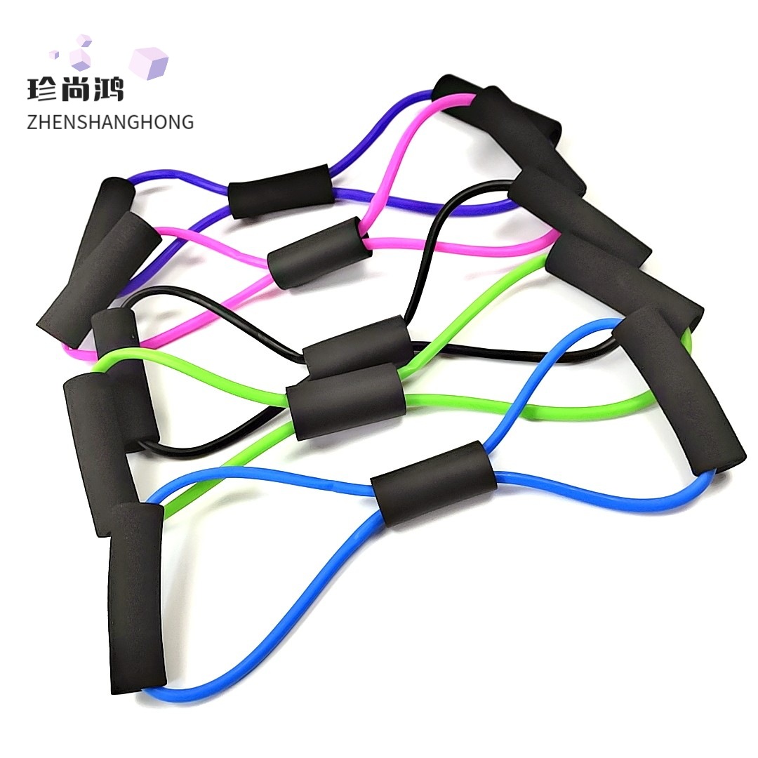 Eight-figure tension rope for men and women, chest expander, open shoulders and beautiful back, training tension belt, yoga elastic rope, eight-figure tensioner