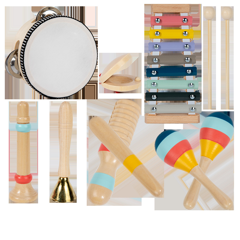 Conjunto de instrumentos musicales transfronterizos Orf Jardín de infantes ciencia y educación temprana combinación de música de percusión juguetes infantiles de madera ayudas didácticas image 6