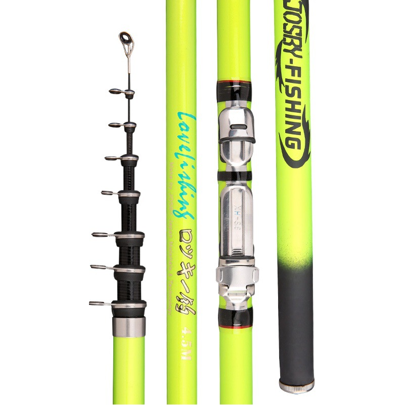 Los fabricantes producen varilla de roca de carbono mano y mar de doble uso varilla de pesca 3,6 m varilla de pesca de sección corta traje de roca conjunto completo