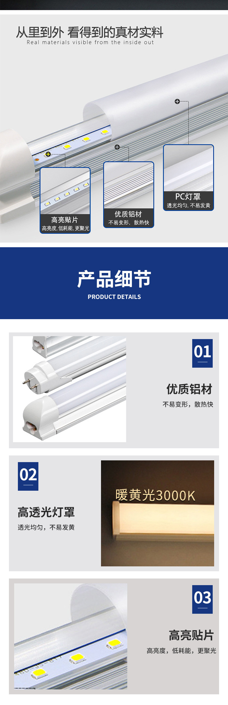 厂家批发LED灯管ledt5日光灯t8灯管一体化灯管t5日光灯管t5灯管-阿里巴巴