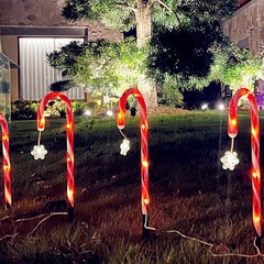 クリスマスの太陽エネルギーの杖の地面は明かりを挿して雰囲気の装飾の明かりを導いて屋外の防水のキャンディーの星の雪のイルミネーション