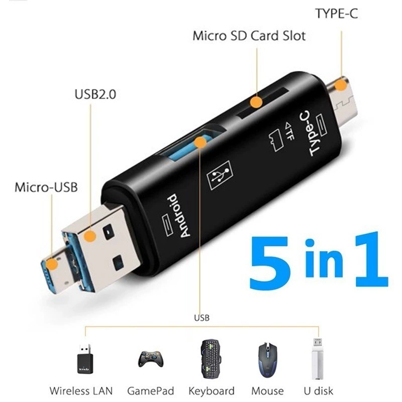 DT-HC101 TF/U дисковод Micro/Type-C Android телефон компьютер USB2.0 мультимодальный OTG