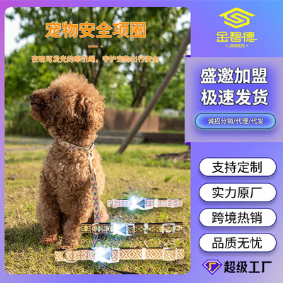 customized luminescence A collar for a horse Pets Large dogs Dog collar neck Traction rope Telescoping Dog rope Dogs chain