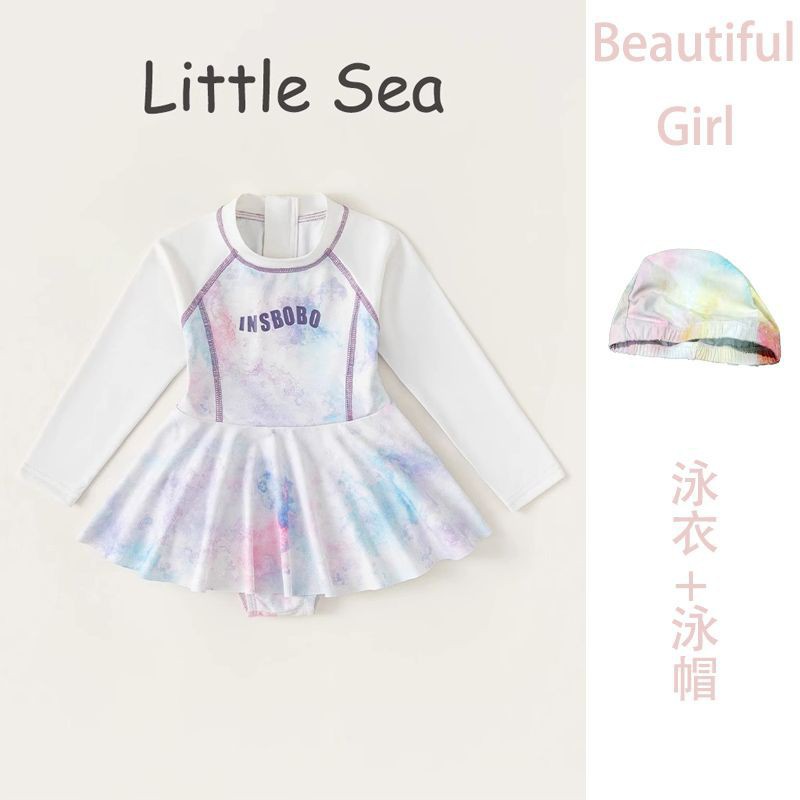 6049#흰색 수영복 + 수영모