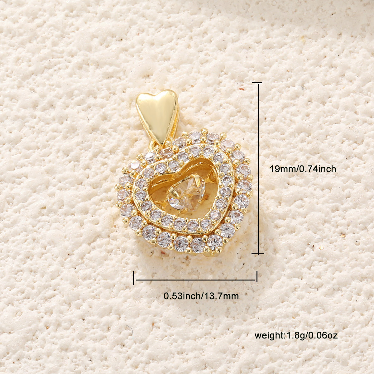 2g Weight Pendant Jewelry Making Type 23.8*24.3mm Jewelry Making Size Zircon Inlay Material DIY Jewelry Accessories Classification 1 Piece Quantity Copper Material Heart Shape Pattern Enamel, Inlay Design IG Style Style 1 Piece 23.8*24.3mm Copper Zircon Heart Shape Pendant 5