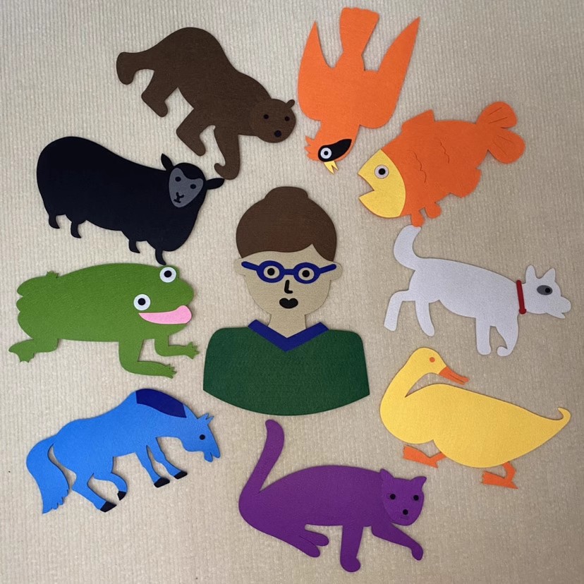 棕熊你看到了什么毛毡绘本教具Dog's Colorful Day课堂故事道具