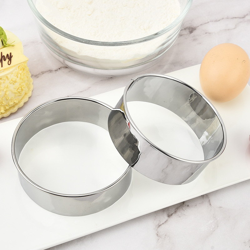 Factory direct supply stainless steel round cutting mold mousse circle cake mold non-stick cutting mold baking utensils kitchen tools