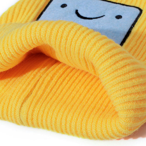 Autumn/Winter Knitted Hats for Men and Women, Warm and Thick, Starry Kali Same Style, Smiling Embroidery, Student-Friendly, Korean Version, Cold Hat Trend