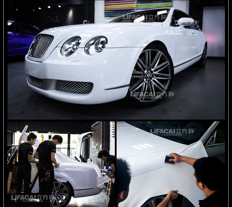Car White Color Changing Film Interior Body Motorcycle Sticker Matte Glossy Carbon Fiber Car Wrap Film