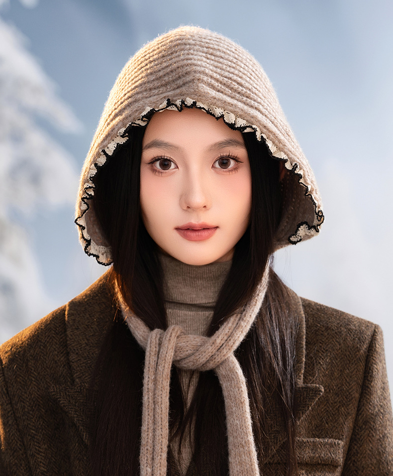 Versione coreana versatile in pizzo lavorato a maglia, grande circonferenza, antivento, caldo, annodabile, morbido, autunno inverno, spesso_voghion.com