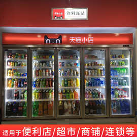 饮料柜 超市冰柜 商用冷藏保鲜展示柜立式便利店立式风冷冰箱