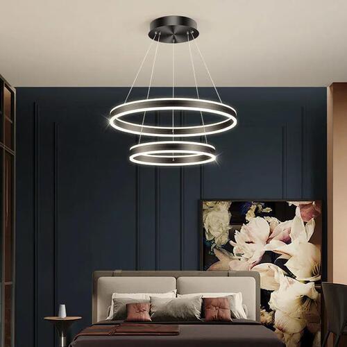 Restaurant chandelier new internet celebrity with wire chandelier led living room lamp chandelier circular dining room bar dining chandelier