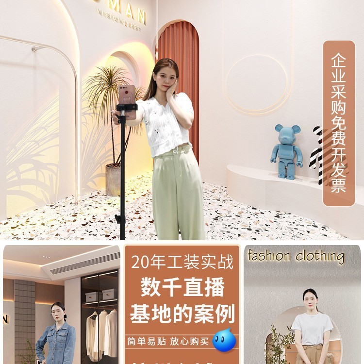 直播間背景壁壁紙磁力振音淘宝網紅アナウンサー高級感壁布3d立体磁気吸引壁布|undefined
