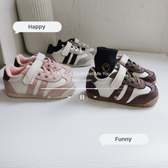 2024 Children's Korean-style German Training Shoes, Toddler Boys' and Girls' Velcro-Strap All-match Sneakers, Soft Sole Comfortable Niche Casual Shoes