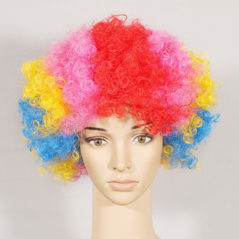 Factory Supply Wig Short Curly Hair Wig Headgear Hair Fans Hair Fans Christmas Halloween Carnival Stage