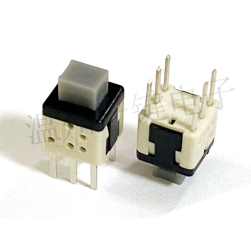 5.8*5.8mm Self/No Lock button switch 3/6 foot high flat head with horizontal bars single double -row boot connector