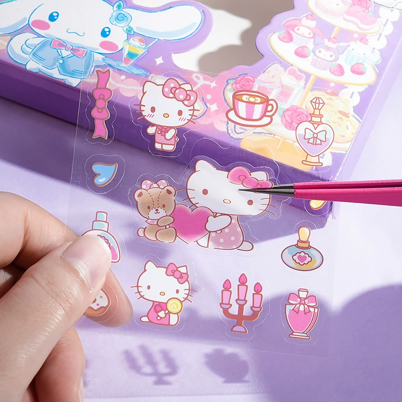 Cartoon transparent waterproof sticker, gift box, DIY