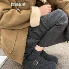 冬季加绒内增高勃肯鞋弓足厚底2025新款丑萌憨憨全包毛毛博肯鞋女
