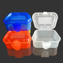 透明红虫盒 塑料活饵盒鱼饵盒蚯蚓盒带透气孔 渔具垂钓用品批发