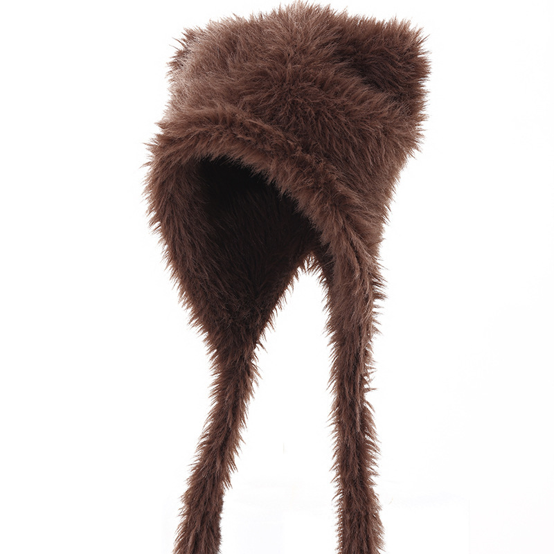 긴 머리 밧줄 갈색 커피