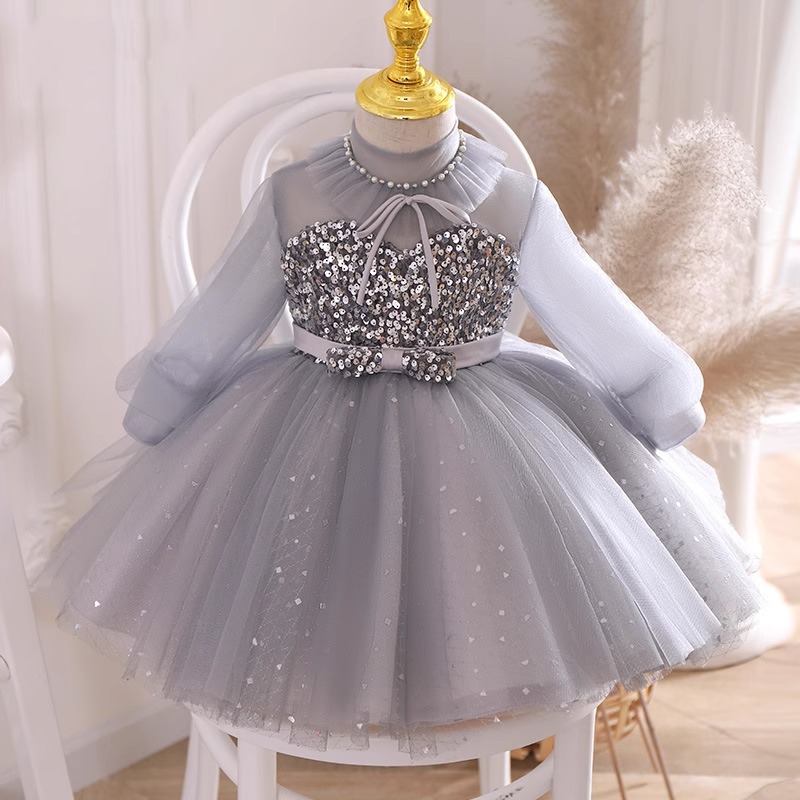 Piano Children's 2026 Nuova sfilata di moda primaverile Presentatrice Elegante abito da principessa per il primo compleanno della bambina Versione coreana_voghion.com