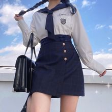 梗の豆韓式jk制服格裙兩件套自創日系學院風校服水手服套裝裙女