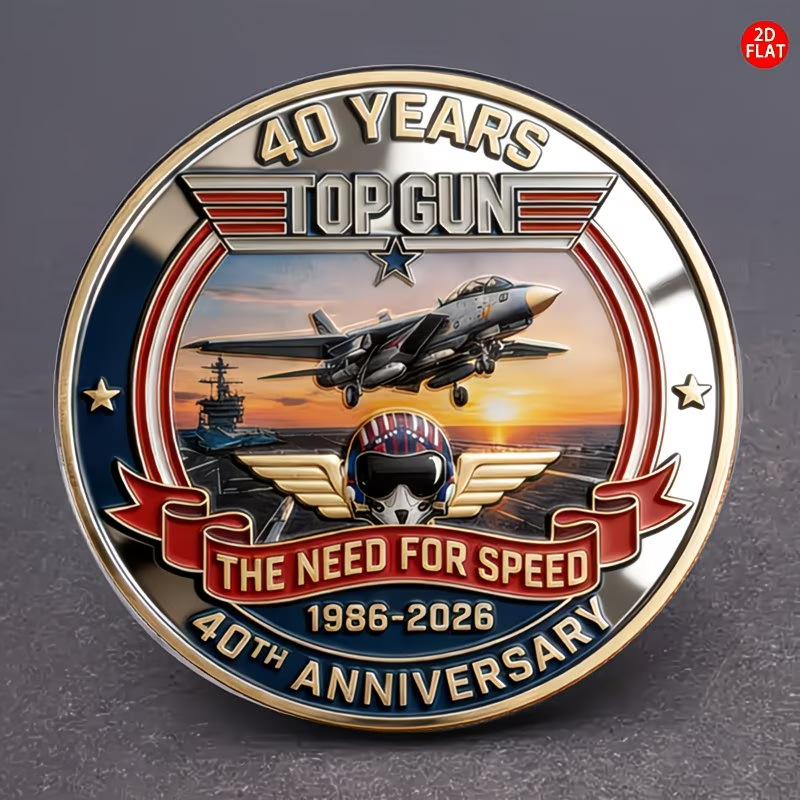 Pin de solapa retro "Top Pilot" 40.º aniversario, broche vintage para hombre, regalo perfecto para pilotos._voghion.com
