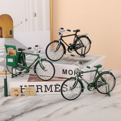Antique bicycle model two-eight bar collection display desk decoration gift miniature bicycle photography prop