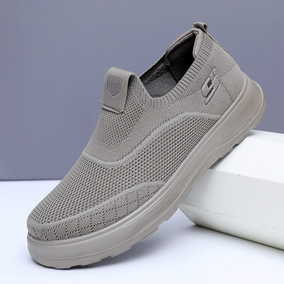 Shoes Men's 2025 Spring and Autumn New Comfortable Soft Sole Lightweight Slip-on Non-slip Wear-resistant Breathable Lazy Shoes Men's Shoes