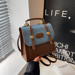 潮流行的時尚百搭雙肩包女新款2023秋冬質感大容量通勤小背包