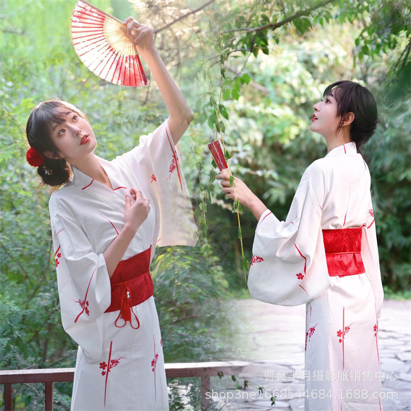 Divine Maiden Improved Kimono Women's Formal Traditional Japanese Kimono Dress Japanese Style Yukata Photo Photography Clothing