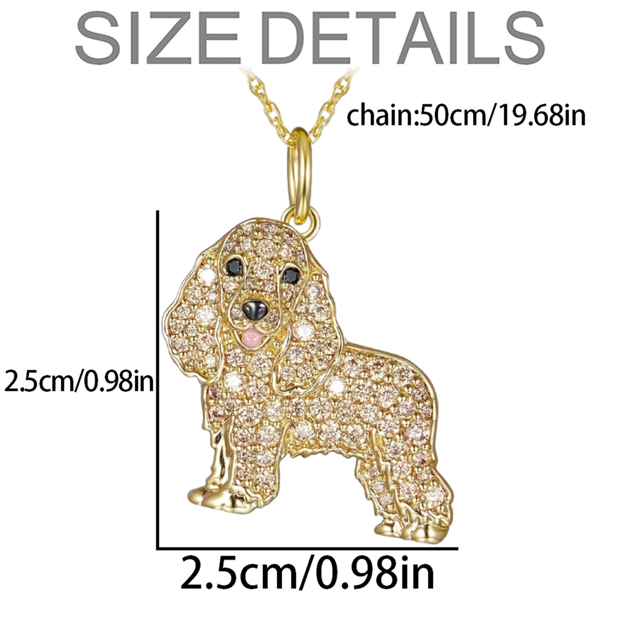 1 Piece Quantity Casual, Daily Occasion Zinc alloy Material Cute Dog Artificial Crystal Zinc Alloy Cable Chain Pendant Necklaces Wholesale