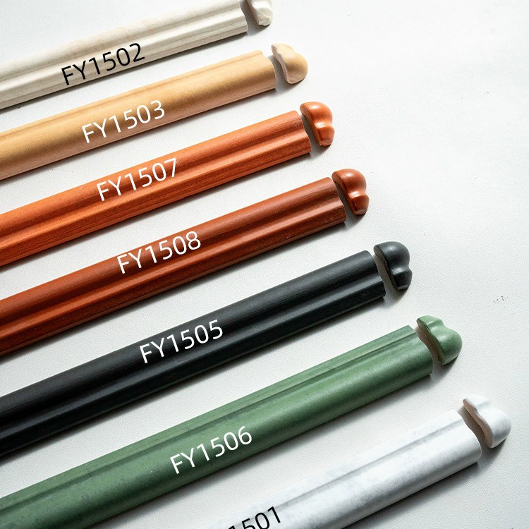 Средневековый стиль, французский европейский стиль, полувысокая линия талии, кромки плитки, изогнутые декоративные полосы, закрывающие полосы, керамические кромки