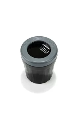 Car Trash Can with Car ashtray - black-and-gray-gl636-ashtray-with-smoke-extinguishing-ring-h88-outer-diameter-80mm