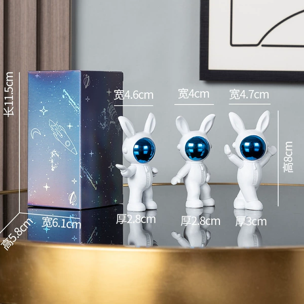 Blue rabbit, set, 3 piece set